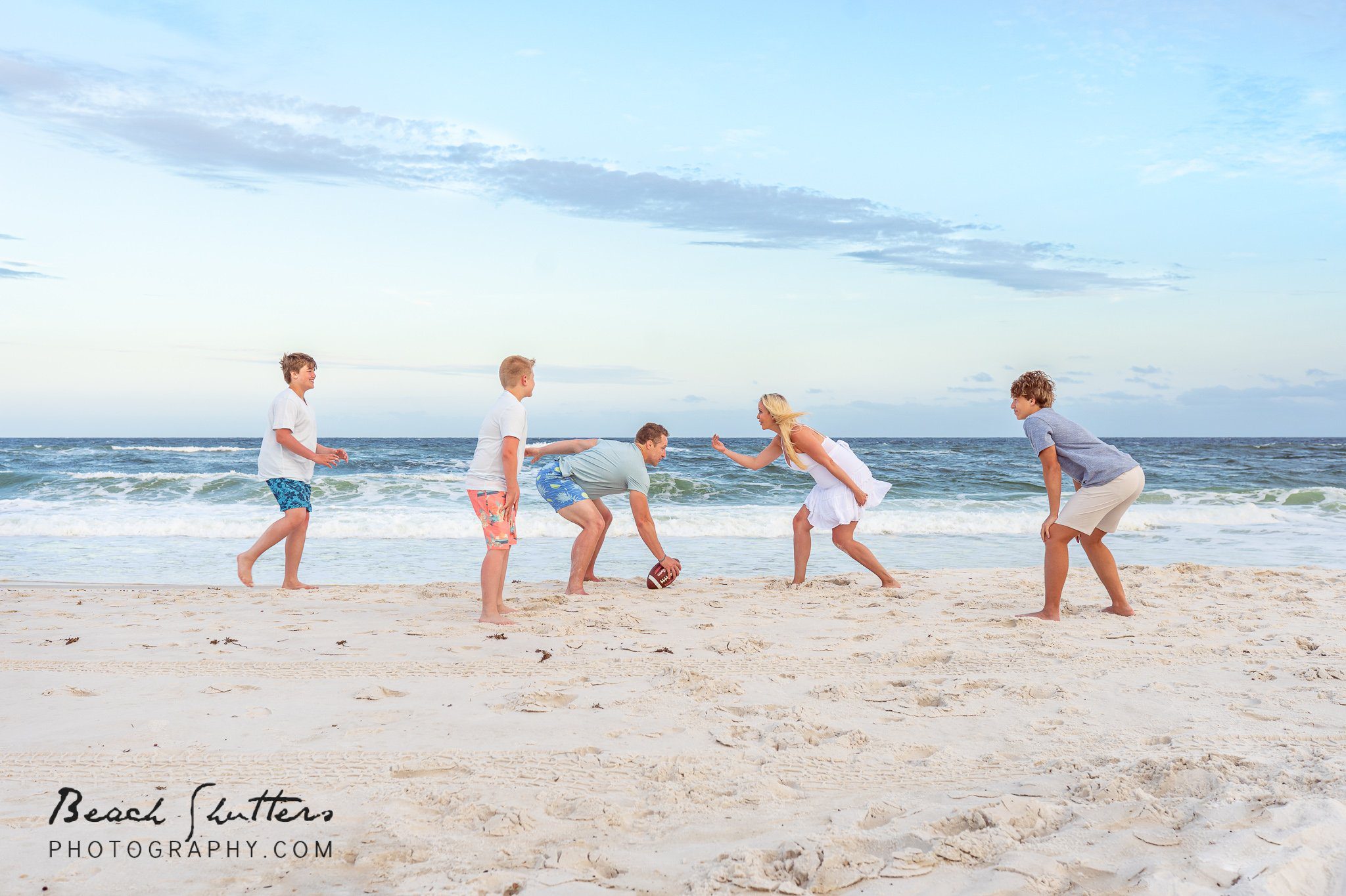 football at the beach in Alabama