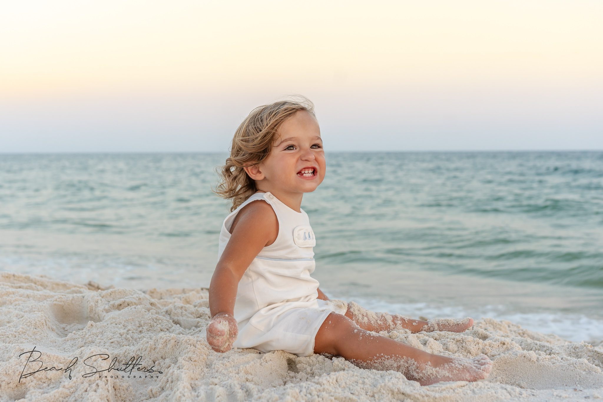Beach Portraits of Children in Orange Beach.