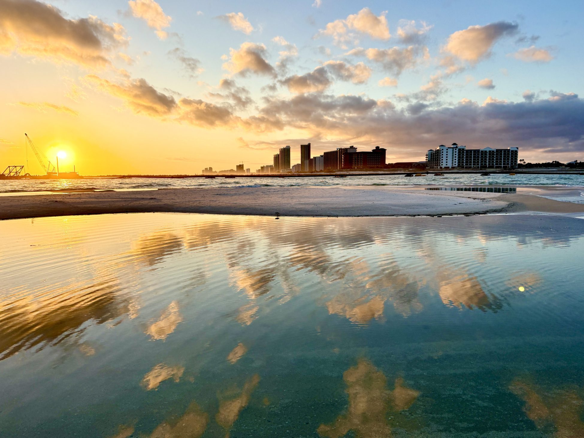 Sunset at the beach in Alabama.